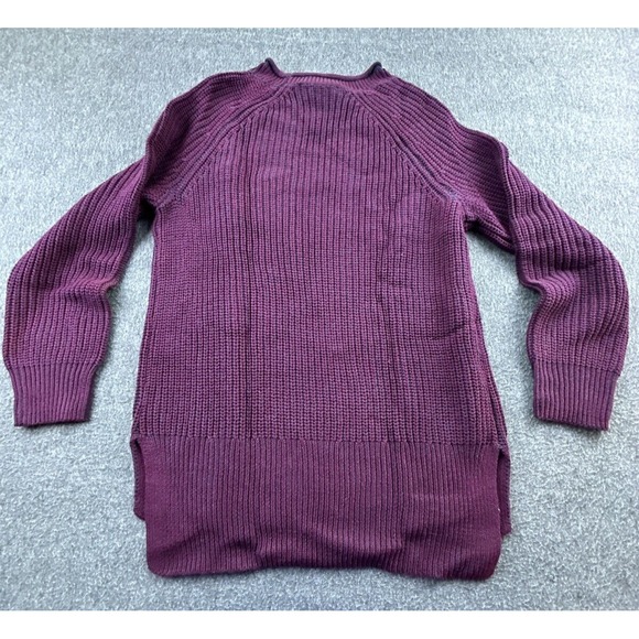 Ellen Tracy Sweater Womens Small Port Marl Burgundy Cable Knit Crew Neck New - Picture 12 of 15